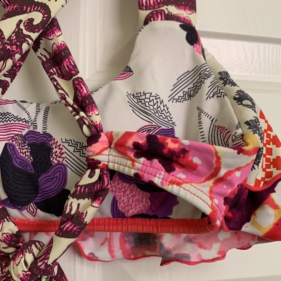 Maaji small bikini top Seahorse pink purple cross back Columbia s - Picture 9 of 14